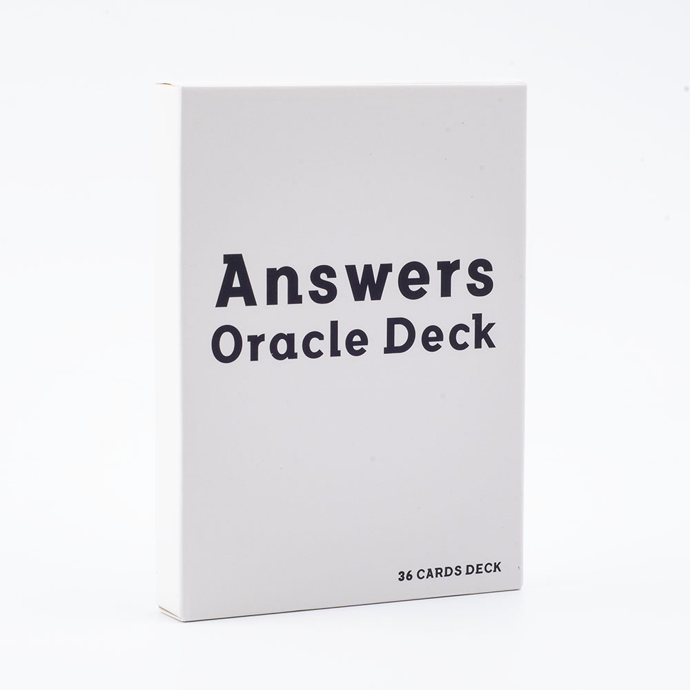 Board Game Name - Respuestas, baraja de oráculo, 36 cartas,