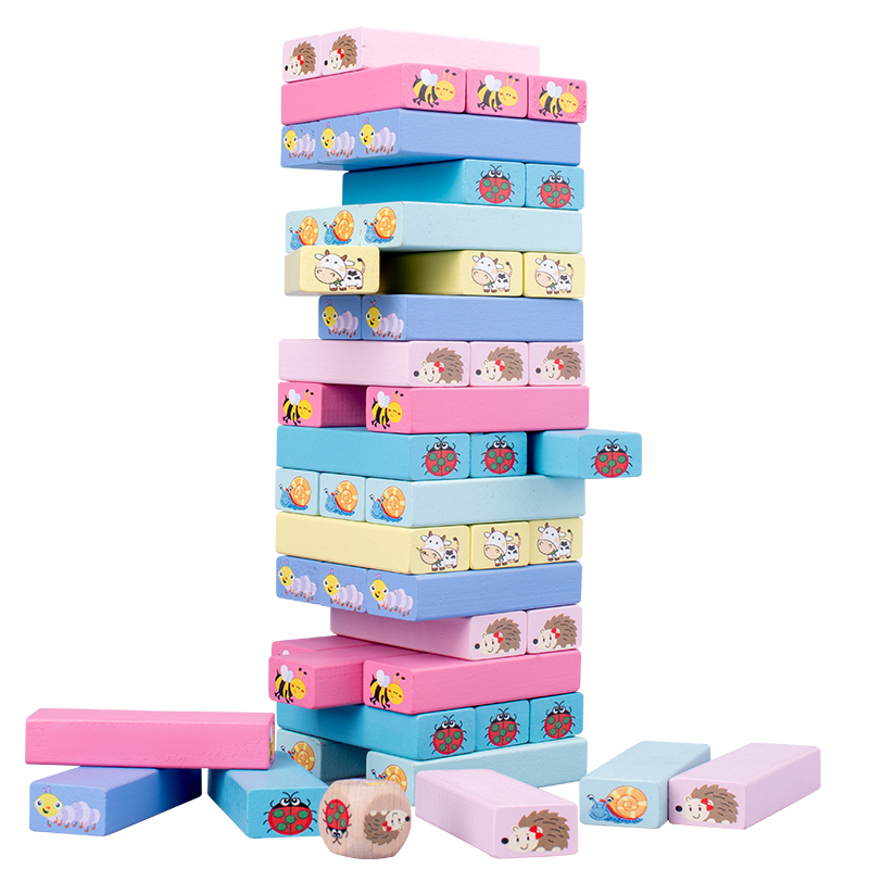 Board Game Jenga - Juego de bloques de madera con