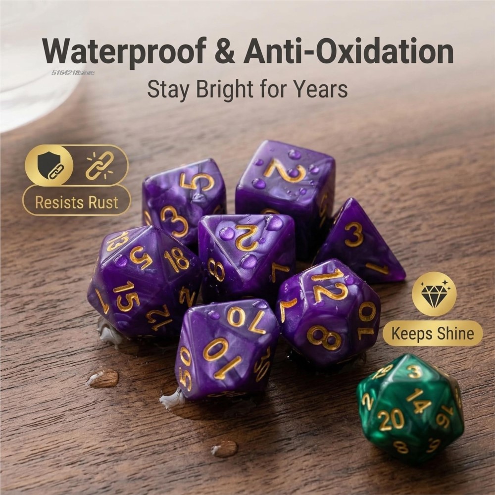 Board Game Verdant - Juego de 7 dados para juegos