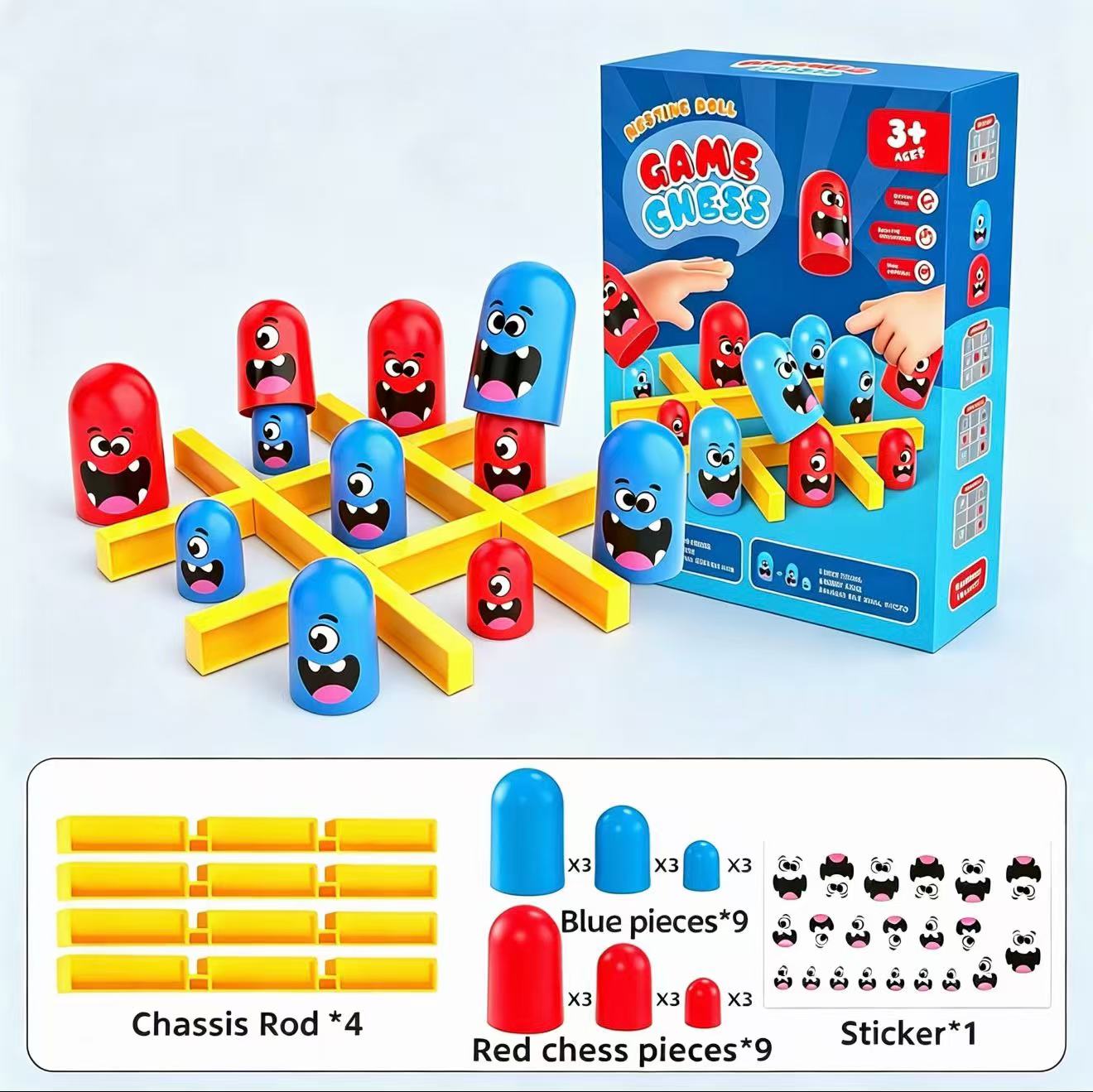 Board Game Ideas - Juego de Mesa Tic-Tac-Toe Eat-and-Be-Sized con