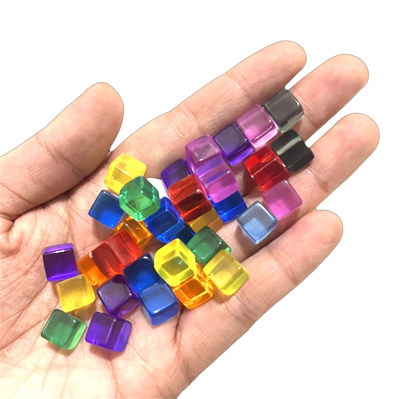100 unids/set 8mm cubo transpa - Board Game Verdant reseña y precio