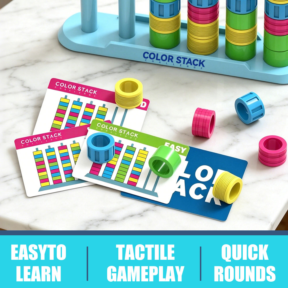 Color Stack Challenge, un jueg - Board Game Strategi reseña y precio