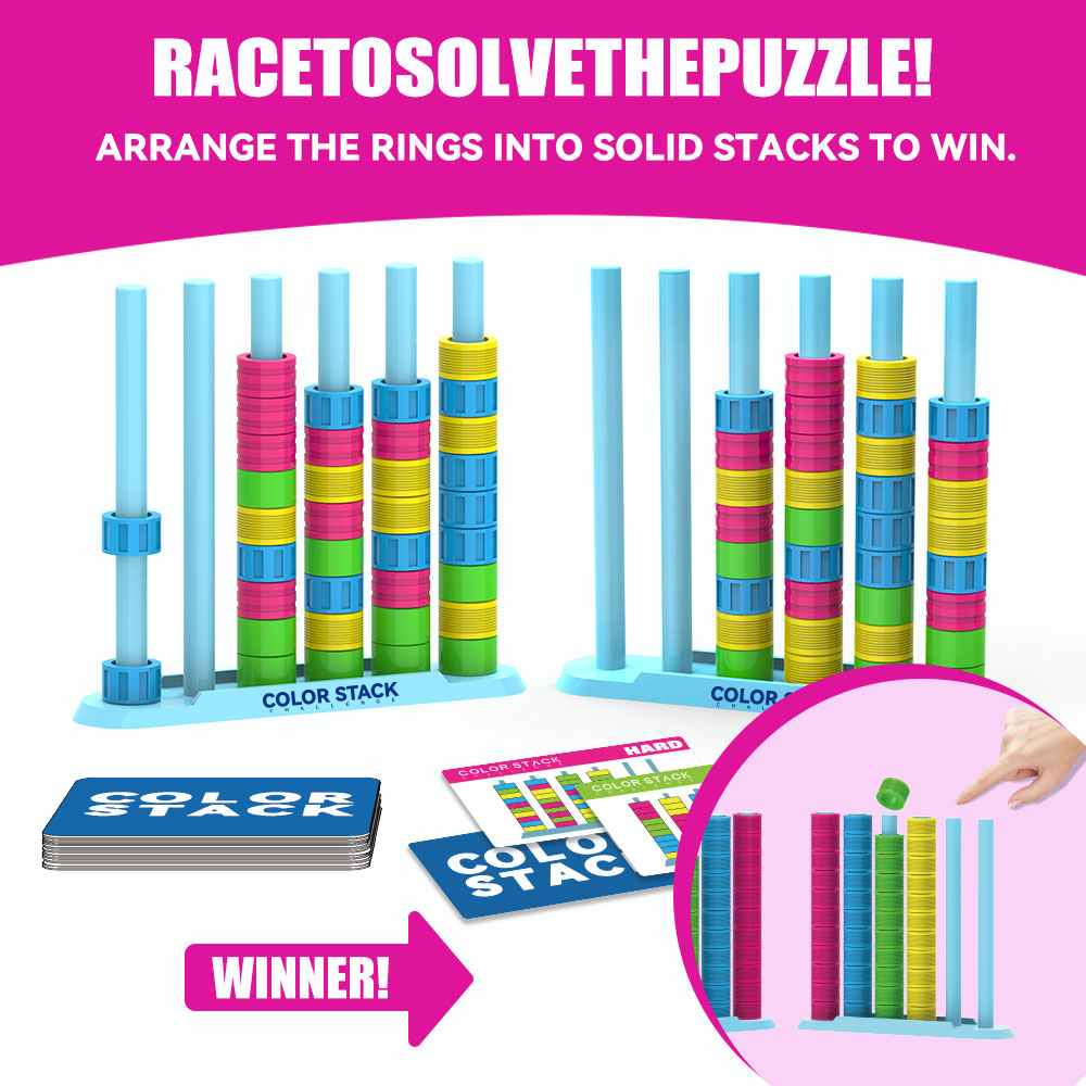 Color Stack Challenge, un jueg - Board Game Strategi reseña y precio