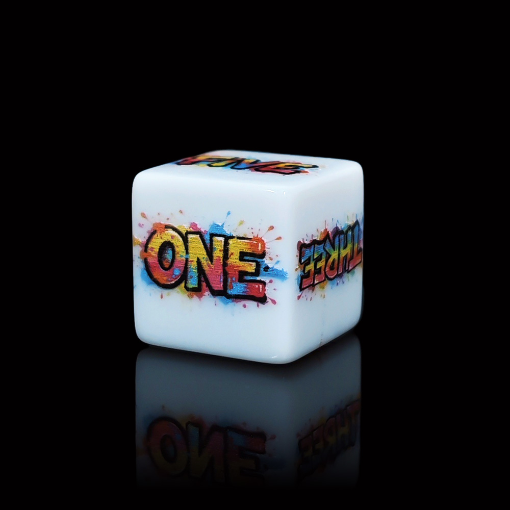 12 dados acrílicos blancos de  - Board Game English For Kids reseña y precio