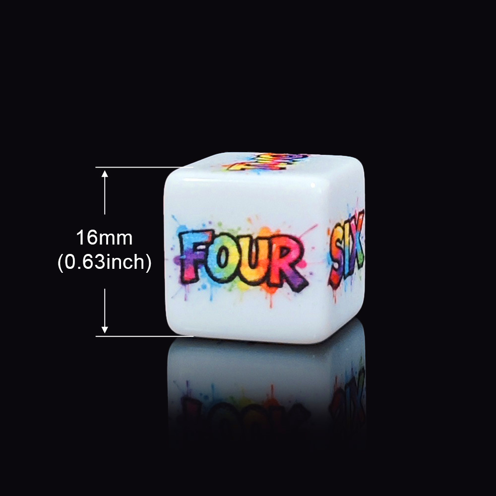 12 dados acrílicos blancos de  - Board Game English For Kids reseña y precio