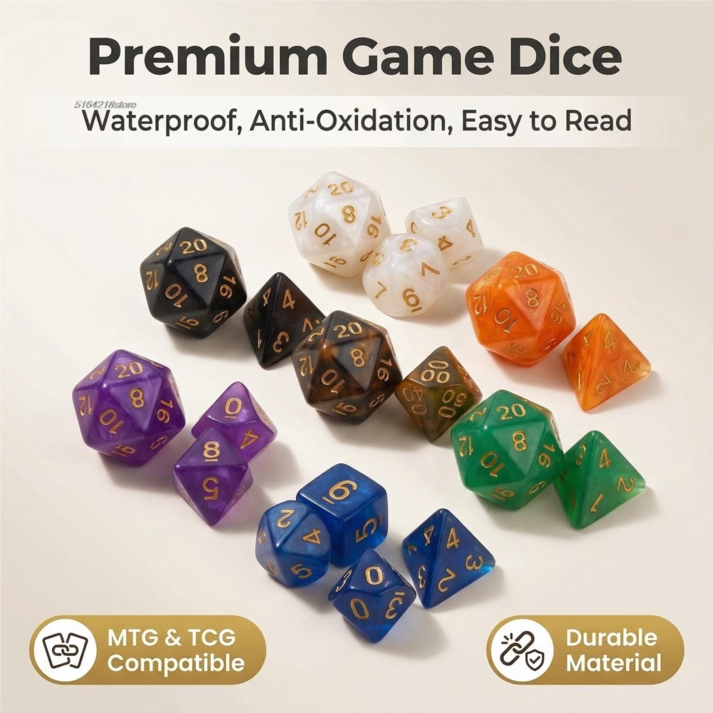 Juego de 7 dados para juegos d - Board Game Verdant reseña y precio